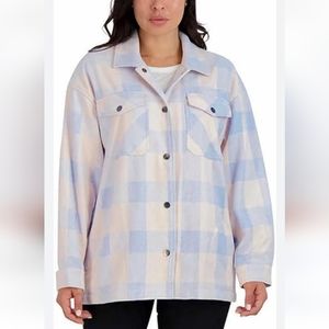 HFX Women's Shacket Blue and White Size M